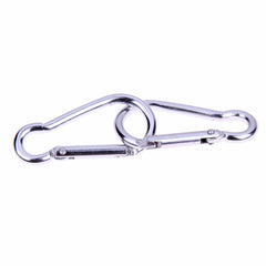 Silver Aluminum Alloy Spring Carabiner