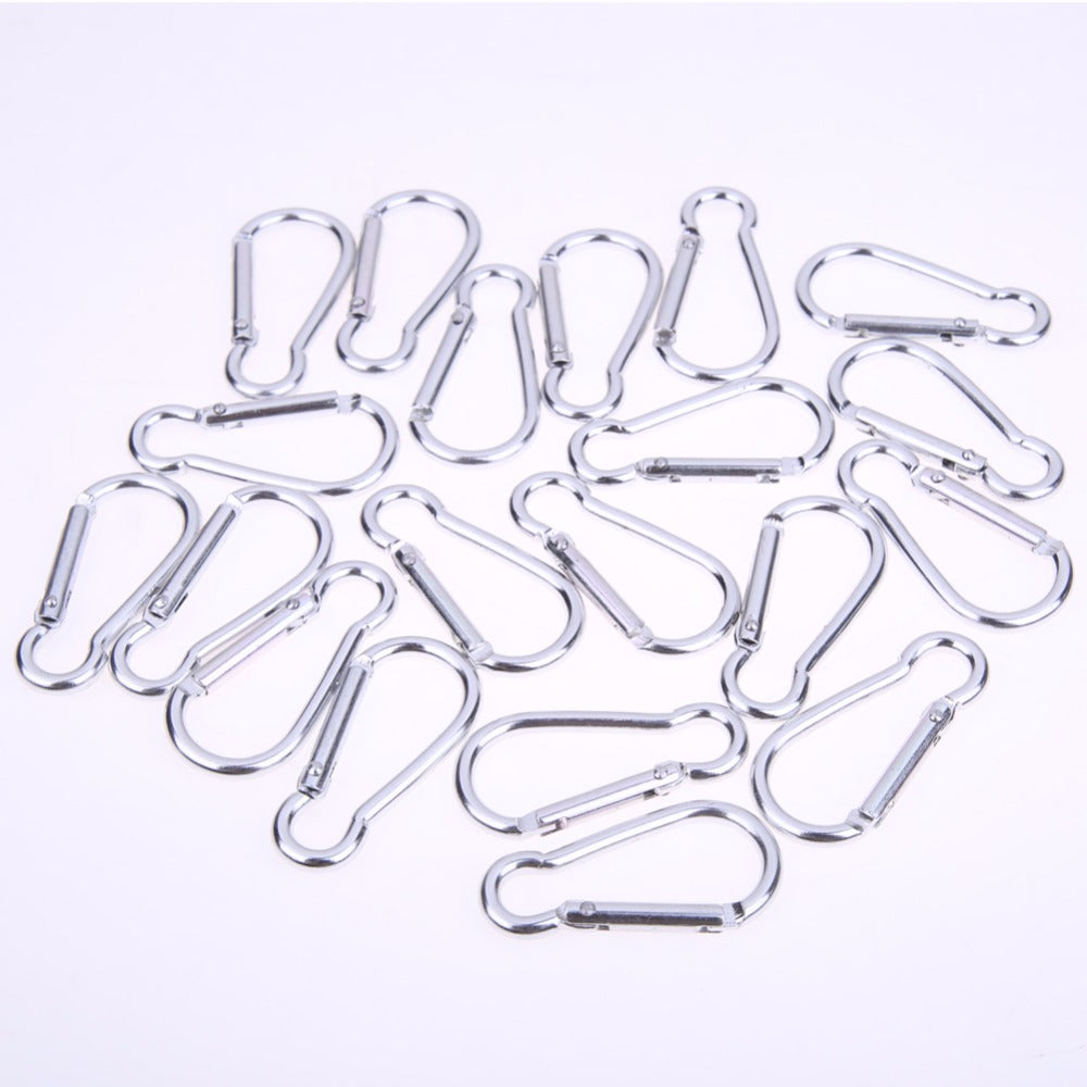 Silver Aluminum Alloy Spring Carabiner