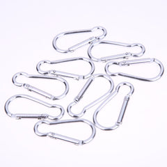 Silver Aluminum Alloy Spring Carabiner