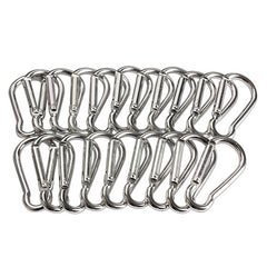 Silver Aluminum Alloy Spring Carabiner